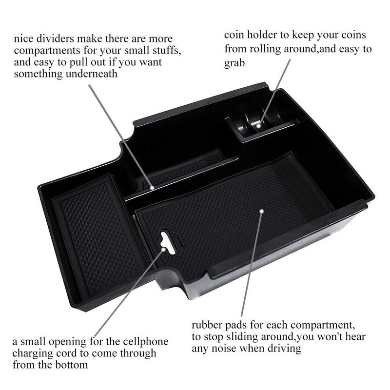 Vesul Center Console Armrest Storage Box Compatible with Honda Civic 2012 2013 2014 2015 ABS Tray Insert Organizer Glove Pallet - Image 2